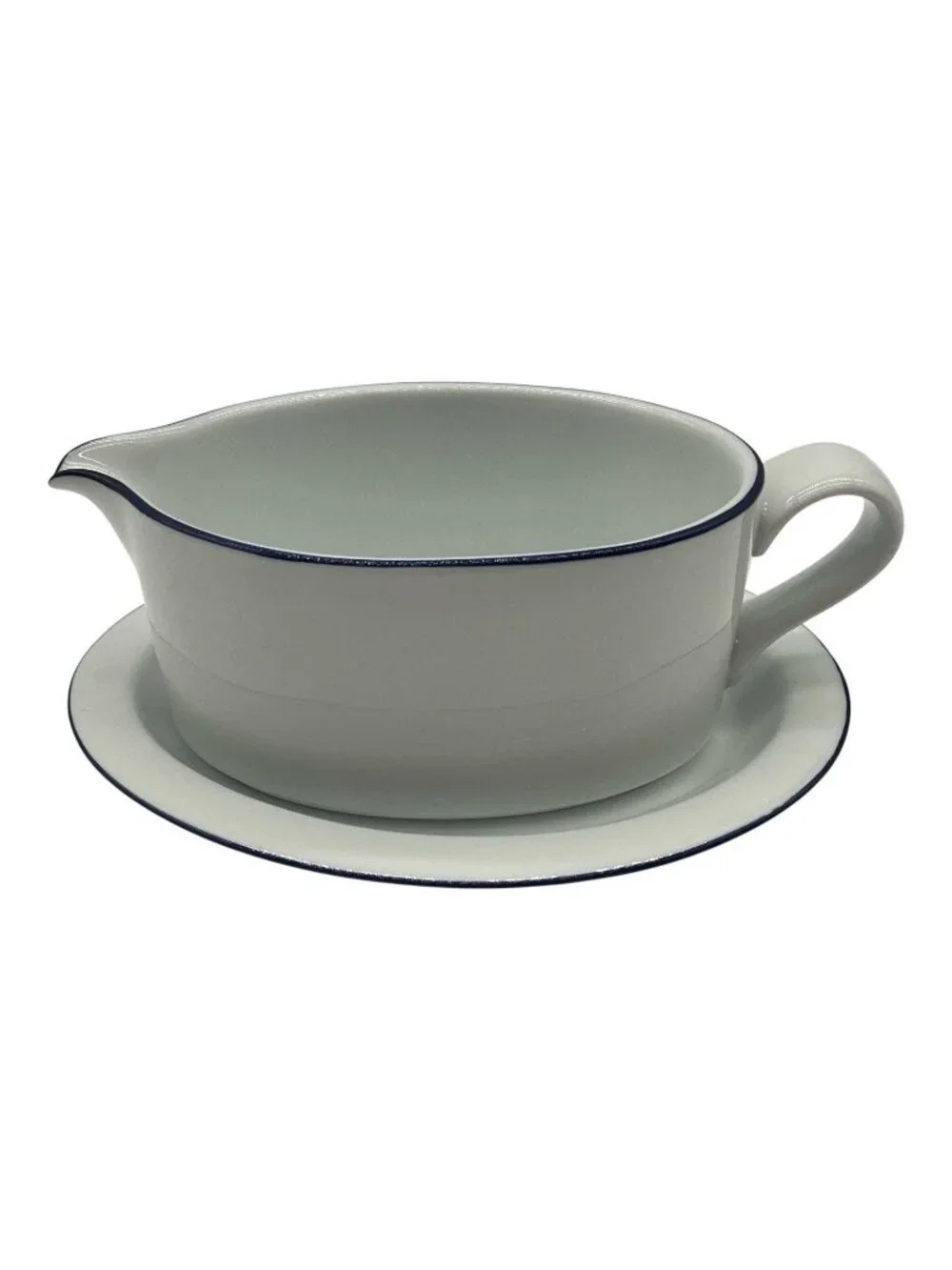 Dansk Bistro VTG Christianshaven White Gravy Boat and Underplate Set   Portugal